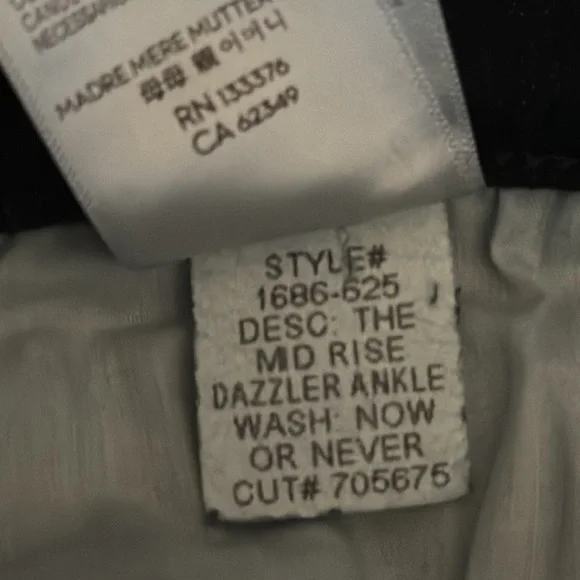 MOTHER The Mid Rise Dazzler Ankle‎ Jeans Now or Never Size 33 Denim Revolve Fray - Picture 9 of 10